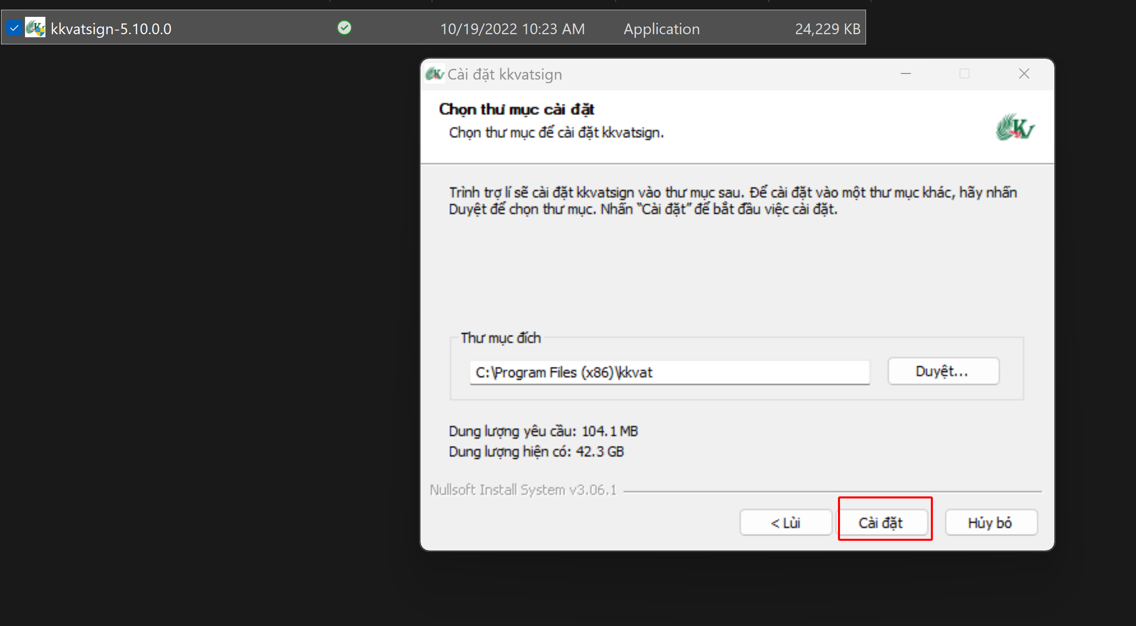 Bước cài đặt 2